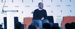A picture of Mark speaking at the F.ounders event.