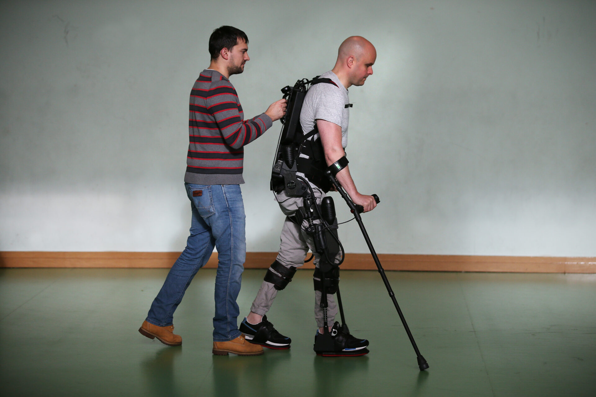 Mark Pollock using Exoskeleton